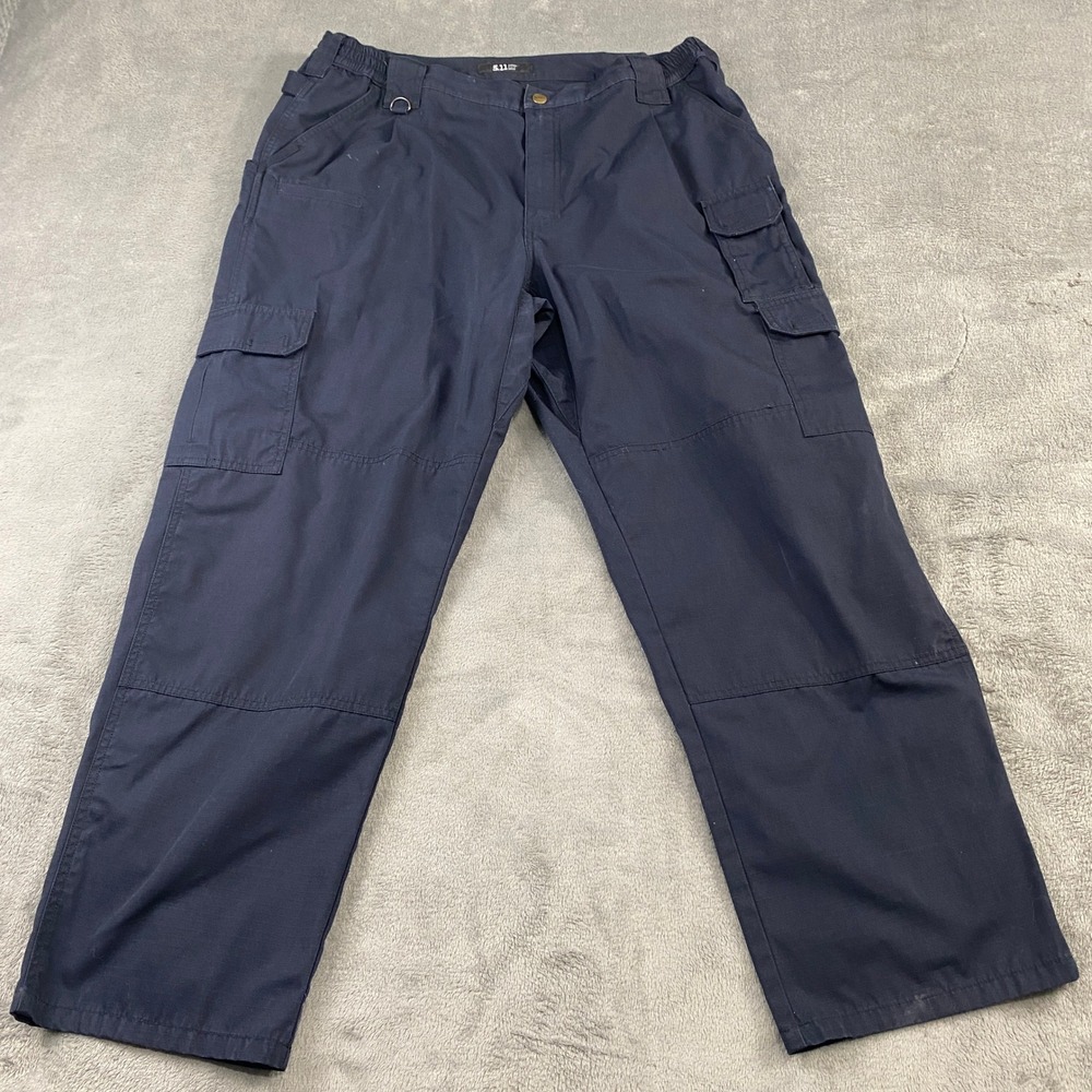 5.11 Tactical Cargo Pants Mens 40x30 Navy Blue  Utility Workwear Outdoor Ripstop